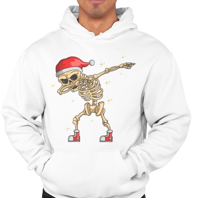 BLUZA Z KAPTUREM skull dabbing christmas